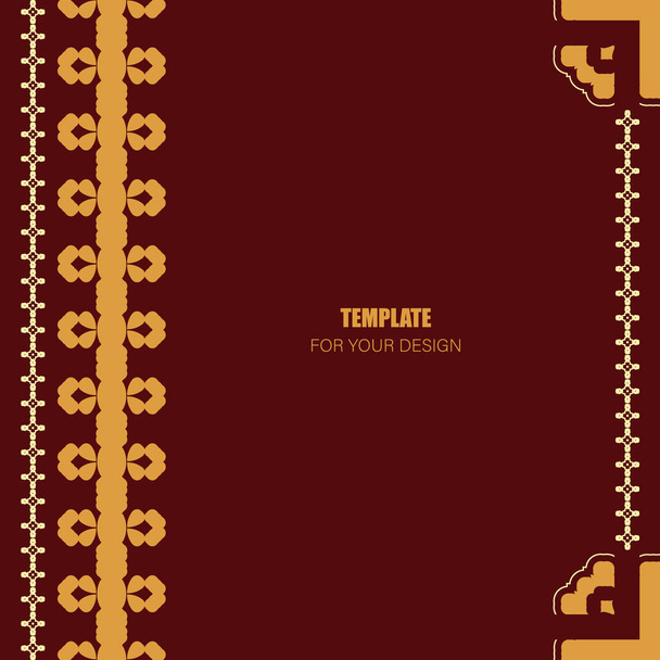 Template for youre design with classic ornament. Classic design can be used for backgrounds, motifs, textile, wallpapers, fabrics, gift wrapping, templates. Vector - Vector, Image