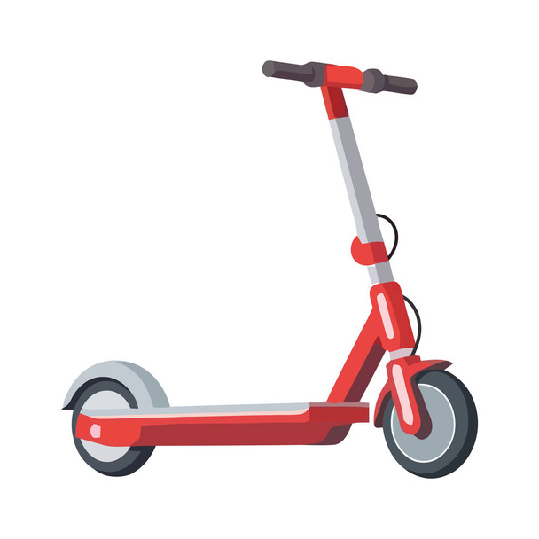 voertuig scooter op witte achtergrond pictogram geïsoleerd - Vector, afbeelding