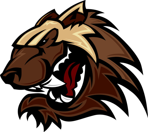 Wolverine Badger Mascote cabeça Vector Ilustração
 - Vetor, Imagem
