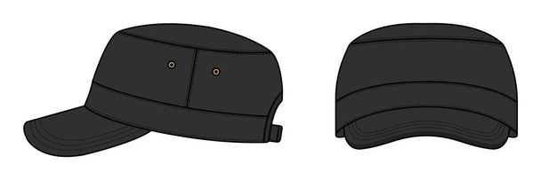 Військова курсантська шапка (робоча шапка) Векторні шаблони ілюстрації
 - Вектор, зображення