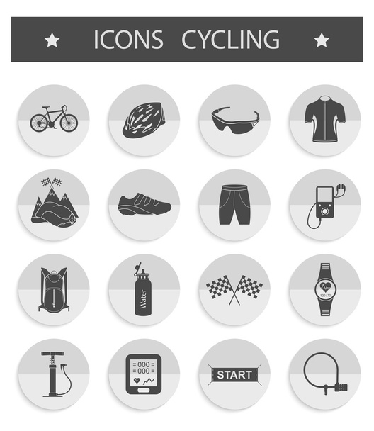 Set di icone vettoriali ciclismo
 - Vettoriali, immagini