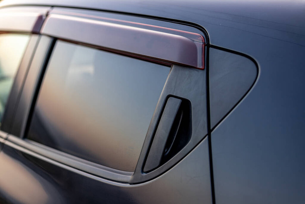 Vertical door handle of a vehicle closeup - Photo, image