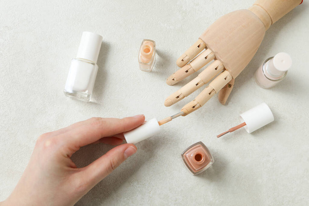 Conceito de arte ungueal, ferramentas para pedicure e manicure - Foto, Imagem