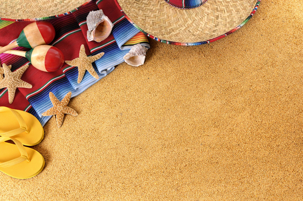 Meksykańskiej plaży tło - Zdjęcie, obraz