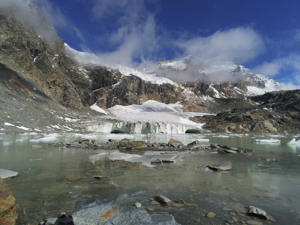 Glacier Fellaria, italy in 2022 - Φωτογραφία, εικόνα