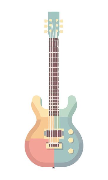Electric guitar creates harmony composition icon isolated icon isolated - Vector, afbeelding