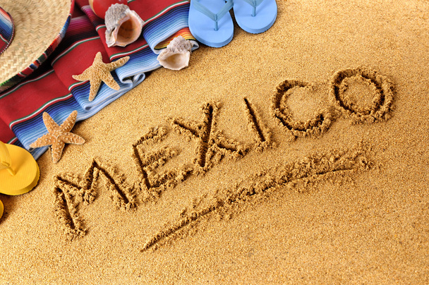 mexiko beach writing - Foto, Bild