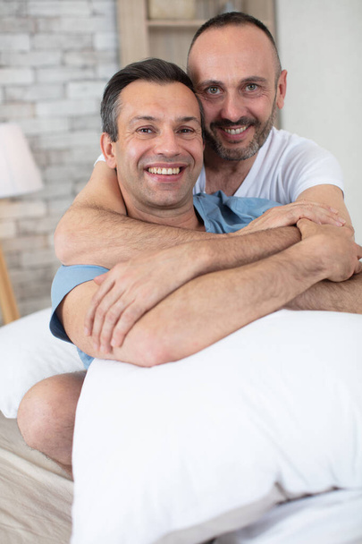 gay couple love home concept - Фото, зображення