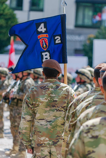 US Army military advisers at the Georgian Independence Day parade. May 26, 2022. Tbilisi, Georgia - Foto, Imagem
