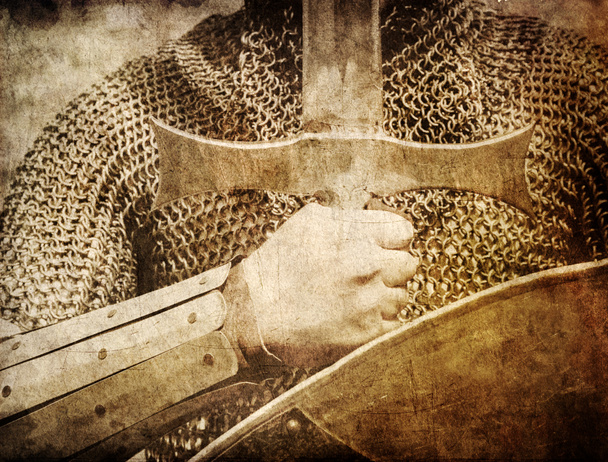 Photo of Knight and sword. - Photo, Image