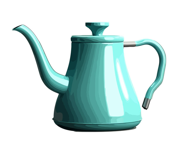 Antique coffee pot hot liquid icon isolated - Vecteur, image