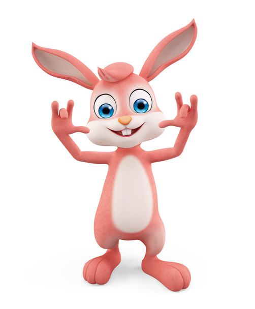 Пасхальный кролик с забавной позой
 - Фото, изображение