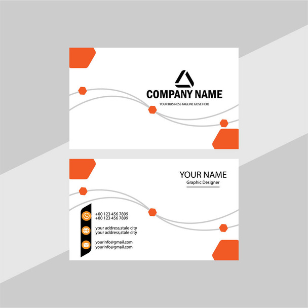 Vector Modern Creative and Clean Business Card Template. - Vektör, Görsel