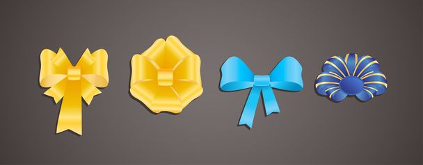 Bows. Several bows of different shapes. - Vector, imagen