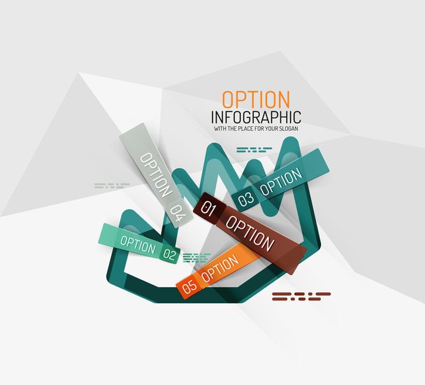 Modern abstract business geometric infographics - Vector, Image