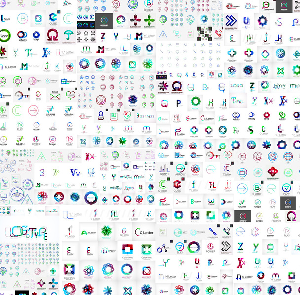 Векторная абстрактная коллекция логотипов компании
 - Вектор,изображение
