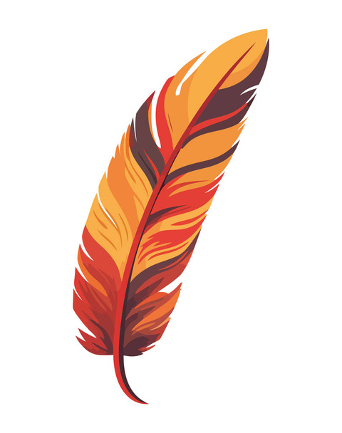Feather quill pen creates elegant nature sketch isolated - Vector, Image