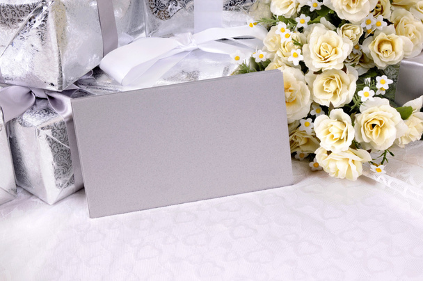 Wedding gifts with invitation envelopes - Fotoğraf, Görsel