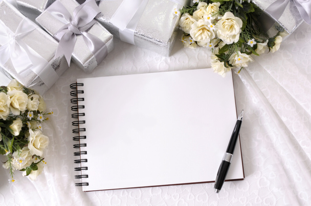 Wedding gifts and writing book - Photo, Image