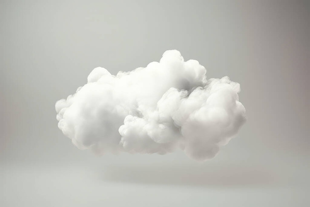Abstract cloud on grey background. - Zdjęcie, obraz