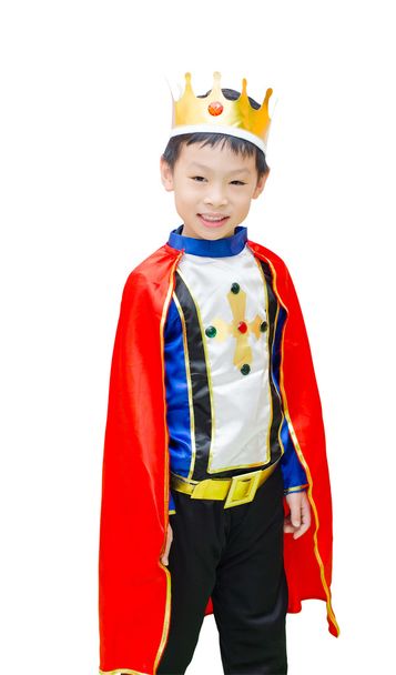 アジアの少年は王子のスーツに身を包んだ - 写真・画像