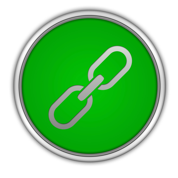 Link ícone circular no fundo branco
 - Foto, Imagem