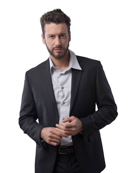 businessman looking at camera with wrinkled shirt - Photo, Image