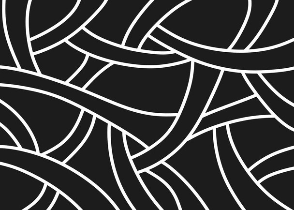 Fondo abstracto con patrón de líneas de curva superpuestas - Vector, Imagen
