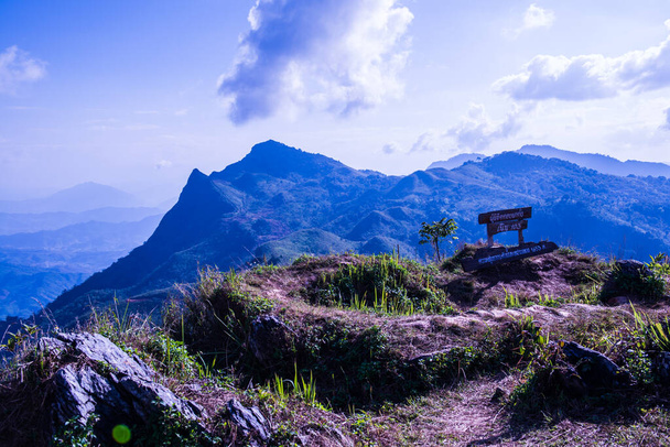 Mountain View at Doi Pha Tang in Chiangrai Province, Thailand. - Фото, зображення