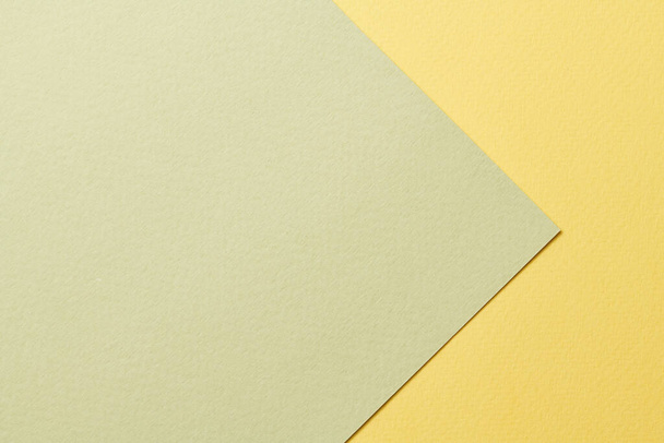 Rough kraft paper background, paper texture yellow green colors. Mockup with copy space for text - Photo, Image