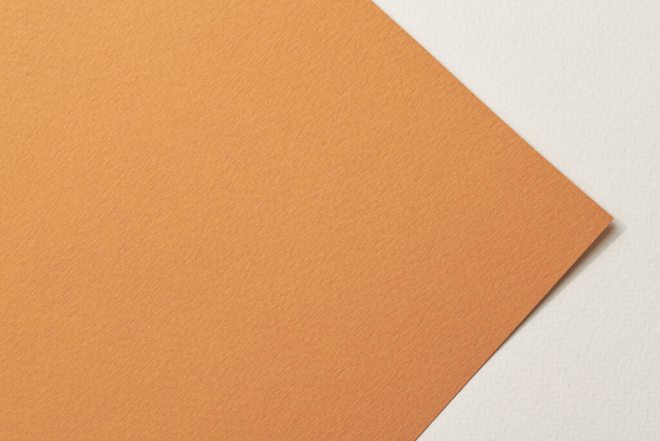 Rough kraft paper background, paper texture brown white colors. Mockup with copy space for text - 写真・画像