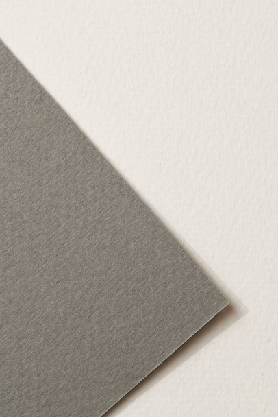Rough kraft paper background, paper texture light and dark gray colors. Mockup with copy space for text - Valokuva, kuva