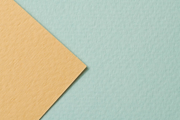 Rough kraft paper background, paper texture mint beige colors. Mockup with copy space for text - Photo, image