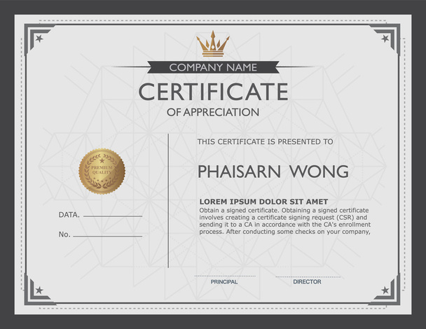 certificate template and element. - Vector, Image