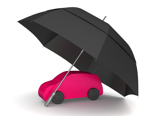Car under an umbrella - Фото, изображение