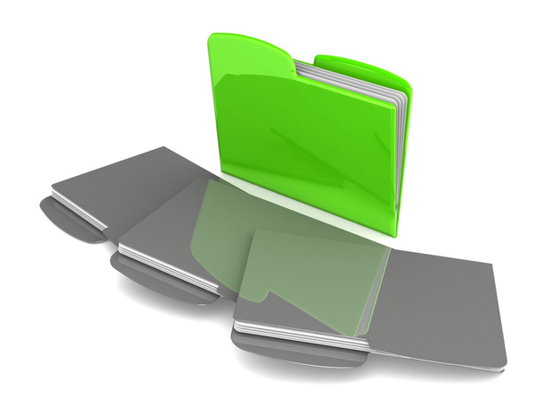 Colored folders with documents - Zdjęcie, obraz