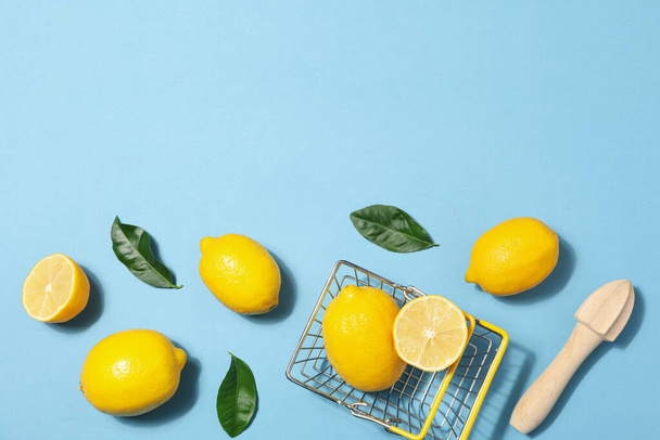 Concept of tasty citrus fruit - delicious lemon - Photo, Image