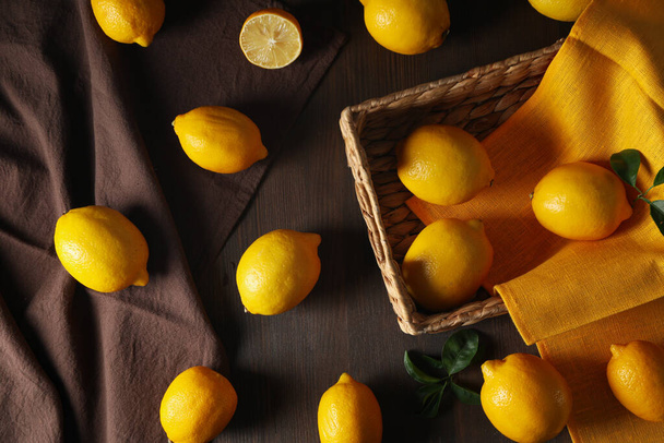 Concept of tasty citrus fruit - delicious lemon - Фото, зображення