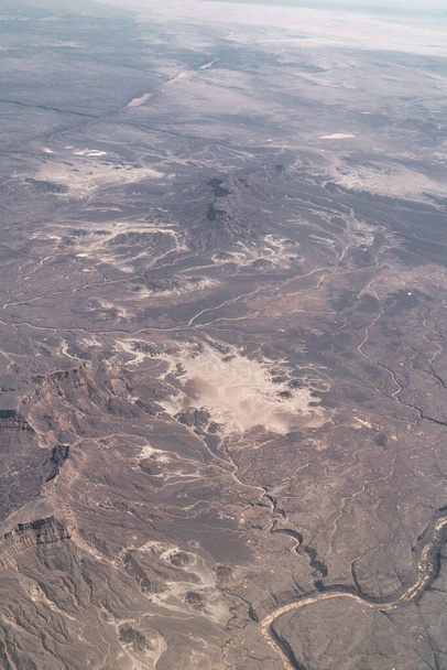 Алжирська пустеля, видима з неба. Національний парк Тассілі - Джанет. - Фото, зображення