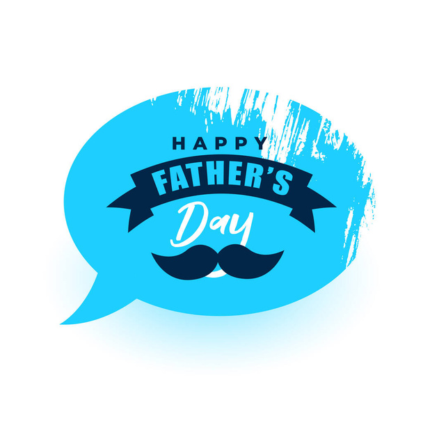happy father's day wishes background with moustache in chat bubble vector  - Vektor, Bild