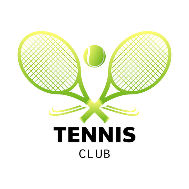 Tenis topu logosu tasarım vektörü - Vektör, Görsel