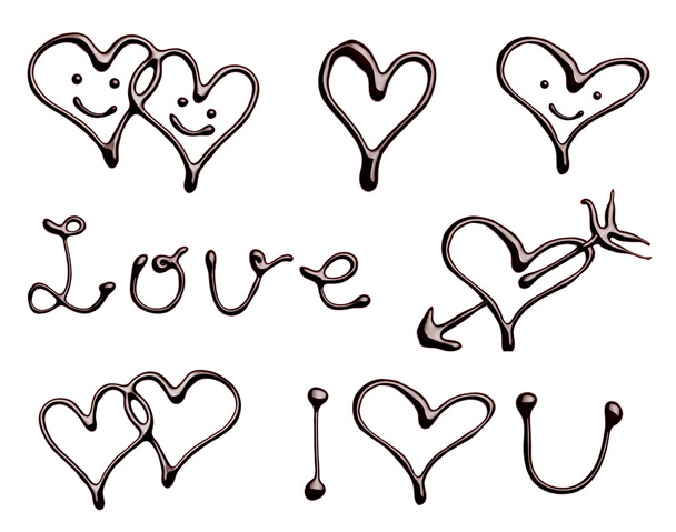 chocolat lettres coeur amour Saint-Valentin
 - Photo, image