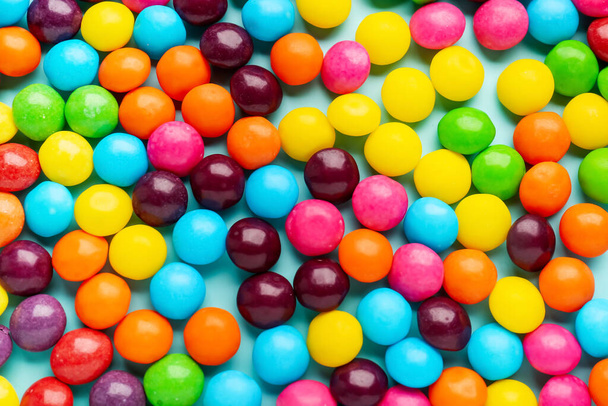 Sweet colorful candies as background, closeup - Photo, Image