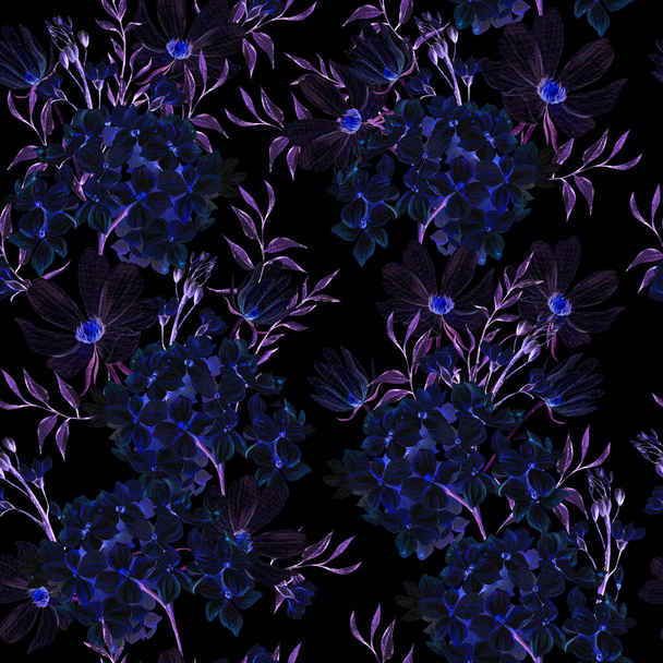 Aquarel naadloze patroon met - Foto, afbeelding
