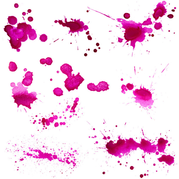 Manchas de pintura púrpura
 - Foto, Imagen