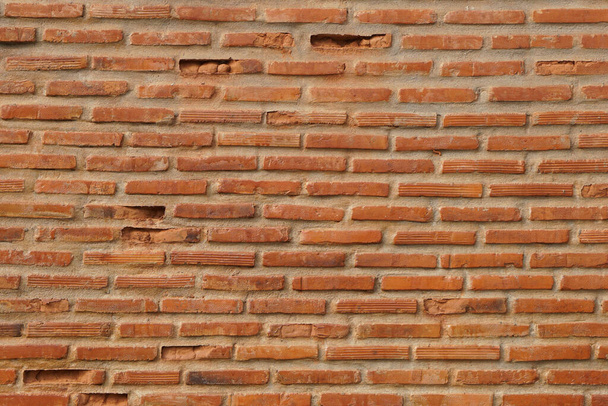 Brown block brick wall background, building wall - Photo, Image