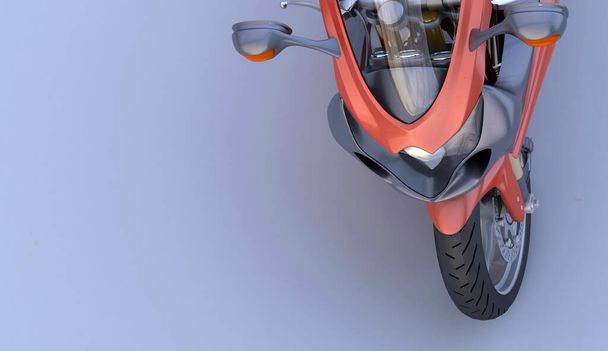 composite numérique de la conduite de moto avec route  - Photo, image