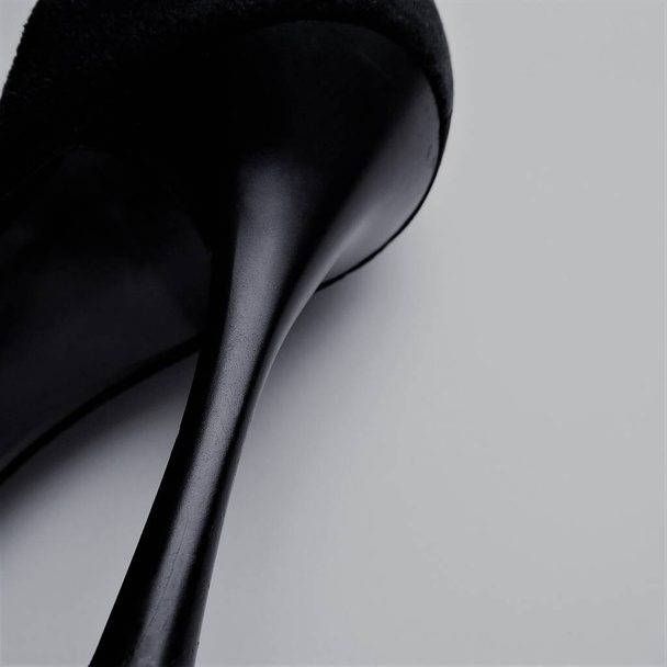 high heel women's shoes close-up on a light background - Photo, image