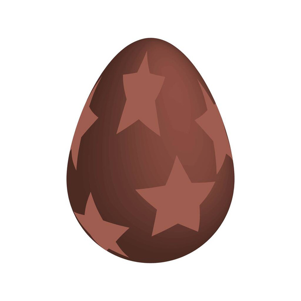 Chocolate Easter eggs. Vector illustration. - Vektör, Görsel