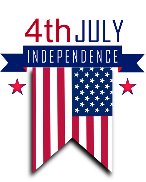 banner etiketti neliö Yhdysvallat lippu tähti sininen valkoinen punainen väri neljäs heinäkuu loma isänmaallinen tunnus vapaus raita itsenäisyys poliittinen sotilaallinen maa muistomerkki vaalit  - Vektori, kuva